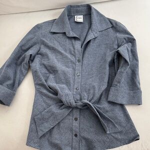 Finley! Blue chammy soft denim blouse.